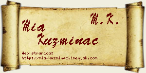 Mia Kuzminac vizit kartica